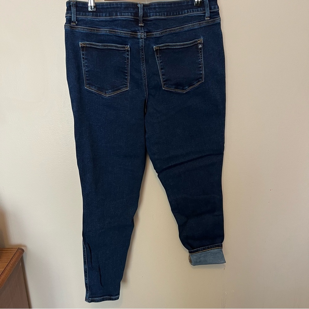 Maurice’s M jeans 4 way stretch dark denim button fly straight pockets XL plus - Picture 9 of 12